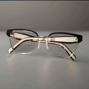 Prada Women's Rectangle Eyeglass Frames Brown Tortoise 53-18